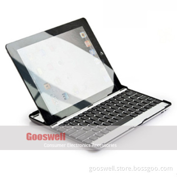 New Arrival 2013 FASHION design!for ipad2 Aluminium bluetooth keyboard with PC button